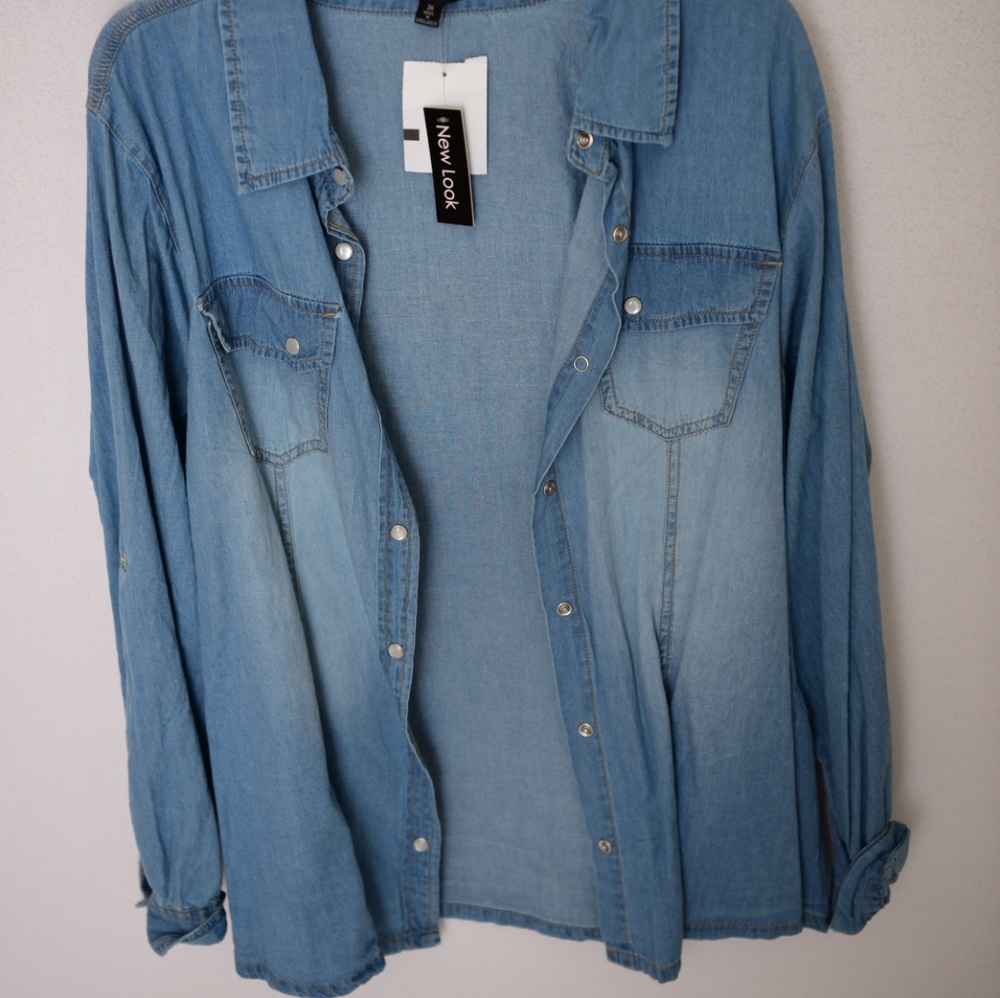 Denim jean button up